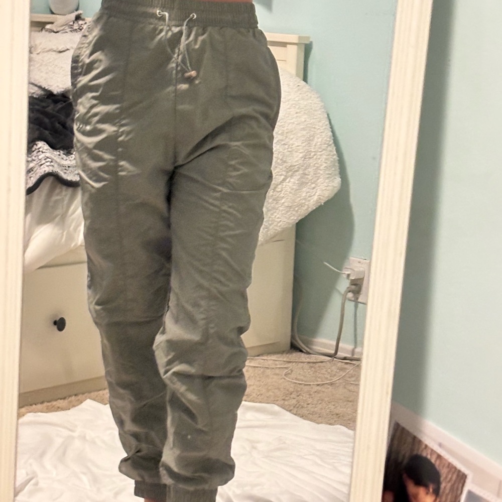 Green Parachute Joggers with Relaxed Fit and Durable Material